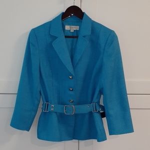Tahari Turquoise Suit Sz 6
